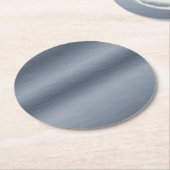Gestrickter Stahl Look Eleganter Hintergrund Runder Pappuntersetzer (Angewinkelt)
