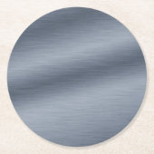 Gestrickter Stahl Look Eleganter Hintergrund Runder Pappuntersetzer (Vorderseite)