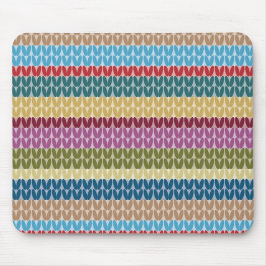 Gestrickter Streifenstil Mousepad (Vorne)