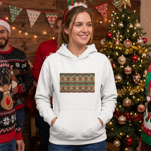 Gestrickter Weihnachtsmann-Weihnachtsmuster  Hoodie