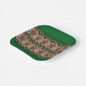 Gestrickter Weihnachtsmann-Weihnachtsmuster  Pappteller (Gewinkelt)