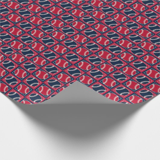 Gestricktes Baseballs 01-Geschenkpapier Geschenkpapier (Ecke)