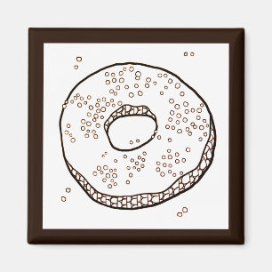 GESTRICKTES DONUT Quadratischer Magnet