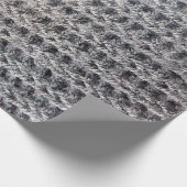 Gestricktes graues Muster Geschenkpapier (Ecke)