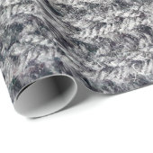 Gestricktes graues Muster Geschenkpapier (Rolleneckpunkt)