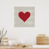 Gestricktes Herz Poster (Küche)