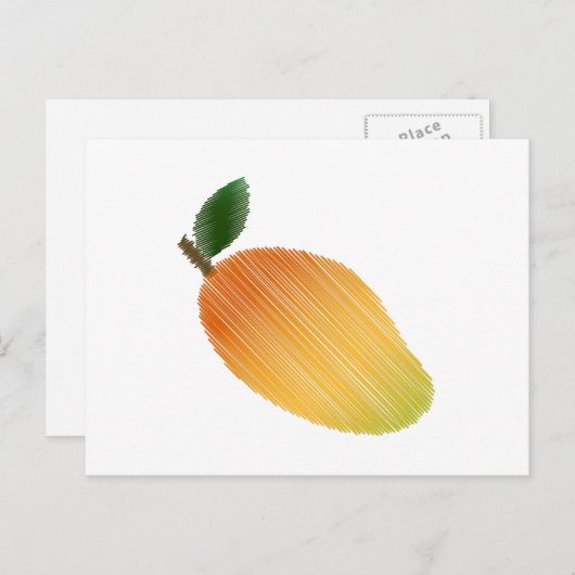 Gestricktes Mango-Design Feiertagspostkarte (Vorne/Hinten)