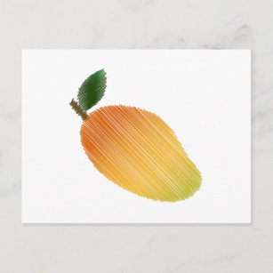 Gestricktes Mango-Design Feiertagspostkarte