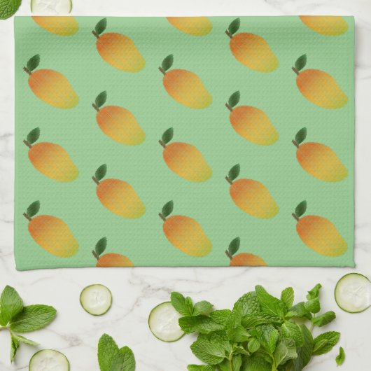 Gestricktes Mango-Design Geschirrtuch (Gefaltet)