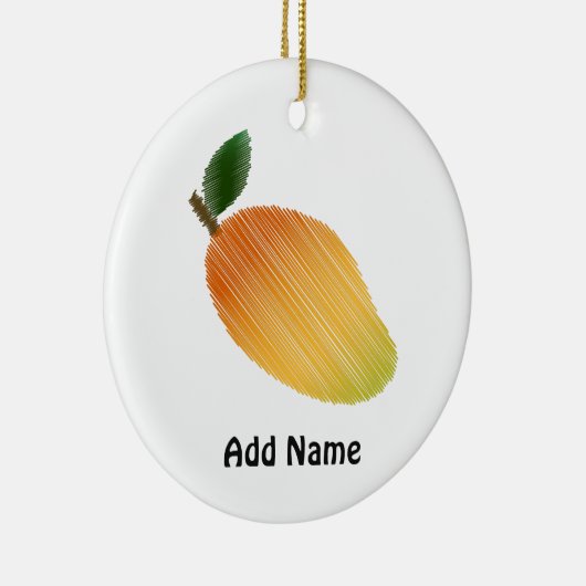 Gestricktes Mango-Design Keramik Ornament (Rechts)