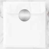 Gestricktes Metall-Aussehen Silberkleber Runder Aufkleber (Tasche)