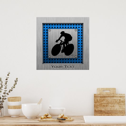 Gestricktes Metall-Look Radfahren Poster (Küche)
