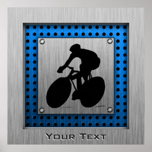 Gestricktes Metall-Look Radfahren Poster