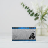 Gestricktes Metall-Look Radfahren Visitenkarte (Stehend Vorderseite)