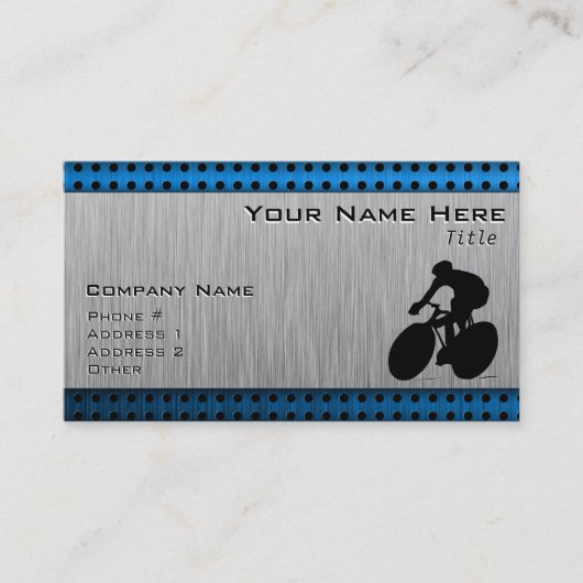 Gestricktes Metall-Look Radfahren Visitenkarte (Vorderseite)