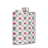 Gestricktes Muster mit den Schädeln Flachmann (Rechts)