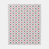 Gestricktes Muster mit den Schädeln Fleecedecke (Vorderseite)