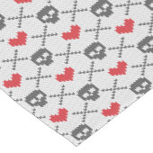 Gestricktes Muster mit den Schädeln Kurzer Tischläufer (Ecke)