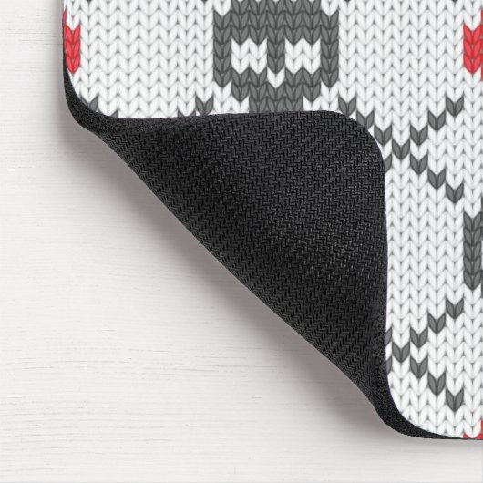 Gestricktes Muster mit den Schädeln Mousepad (Ecke)