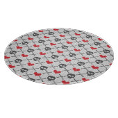 Gestricktes Muster mit den Schädeln Schneidebrett (Ecke)