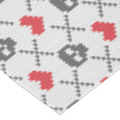 Gestricktes Muster mit den Schädeln Tischdecke (Schrägansicht)