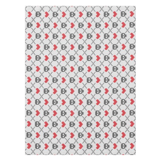 Gestricktes Muster mit den Schädeln Tischdecke (Vorderseite)