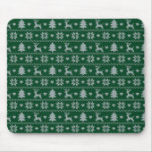 Gestricktes nahtloses Weihnachtsmuster Mousepad (Vorne)