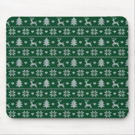 Gestricktes nahtloses Weihnachtsmuster Mousepad