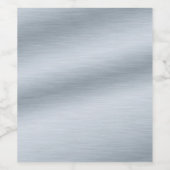 Gestricktes Silber Elegante Imitate Metallhintergr Weinetikett (Einzelnes Label)