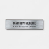 Gestricktes Silber-Look Office Türschild (Vorderseite )