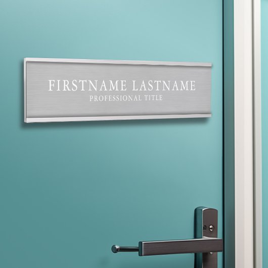 Gestricktes Silber Traditioneller Name Garamond Türschild