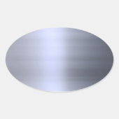 Gestricktes Silbermetall Ovaler Aufkleber (Vorderseite)