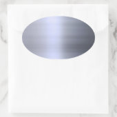 Gestricktes Silbermetall Ovaler Aufkleber (Tasche)