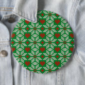 Gestricktes Weihnachtsmuster Button (Beispiel)