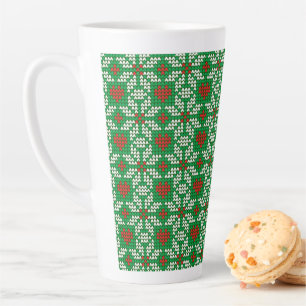 Gestricktes Weihnachtsmuster Milchtasse