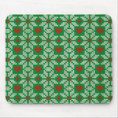 Gestricktes Weihnachtsmuster Mousepad (Vorne)