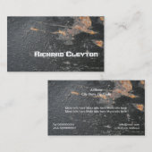 Gestripptes, korrodiertes Metall, eigene Textur Visitenkarte (Vorne/Hinten)