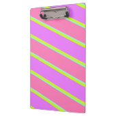 Gestripptes Notebook in hellen Farben Klemmbrett (Links)