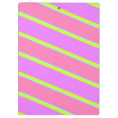 Gestripptes Notebook in hellen Farben Klemmbrett (Rückseite)