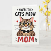 Gestromte Tabby-Mutter-Karte Karte (Gelbe Blume)