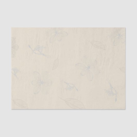 Gestücktes Dogwood Branches Parchment Seidenpapier (Vorderseite)