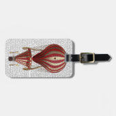 Gestufte Heißluftballon Print Red Gepäckanhänger (Vorderseite horizontal)