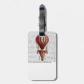 Gestufte Heißluftballon Print Red Gepäckanhänger (Rückseite vertikal)