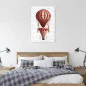 Gestufte Heißluftballon Print Red Leinwanddruck (Insitu (Schlafzimmer))