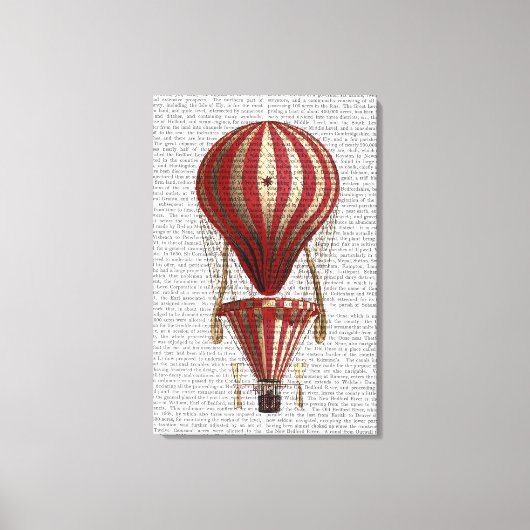 Gestufte Heißluftballon Print Red Leinwanddruck (Vorderseite)