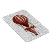 Gestufte Heißluftballon Print Red Magnet (Rechte Seite)
