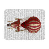Gestufte Heißluftballon Print Red Magnet (Horizontal)