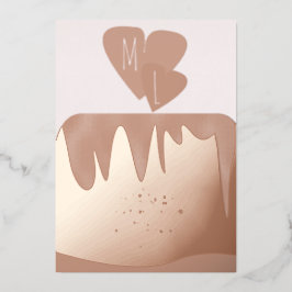 Gestuftes Brautparty Folieneinladung