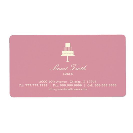 "Gestuftes Kuchen" - Etikett für das "Cake Box" - (Vorne)