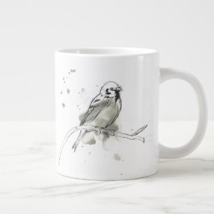 Gestural-Vogelstudie Jumbo-Tasse